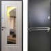 Дверь металлическая ЛИНИЯ NEW Букле капучино 860*2050 левая с зеркалом купить недорого в Брянске